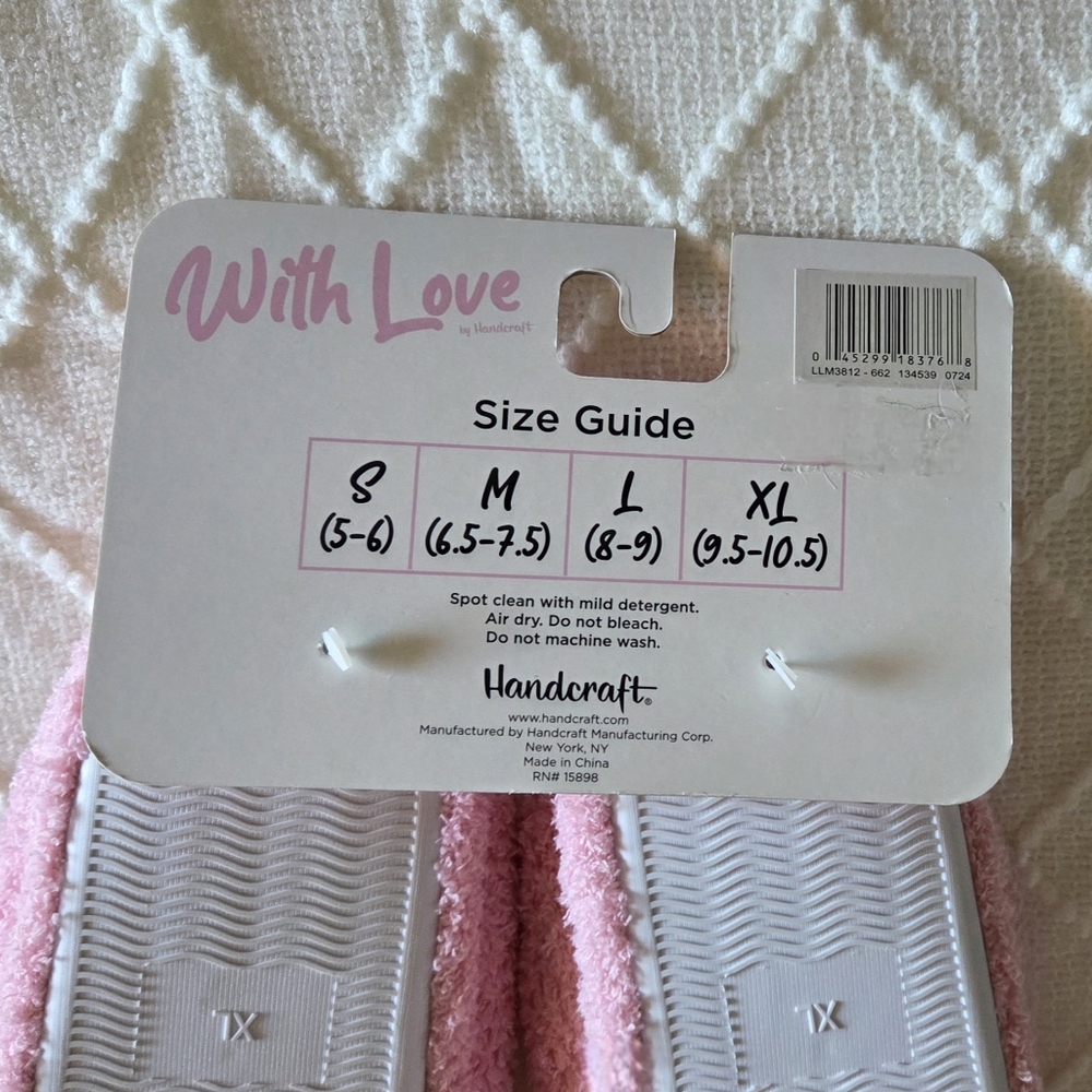 Plush Women Pink Strawberry Memory Foam Cozy Indoor Slippers Size 10 - Picture 6 of 7